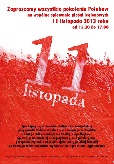 GALERIA - 11 listopada 2013 - wspĂłlne Ĺpiewanie pieĹni legionĂłw